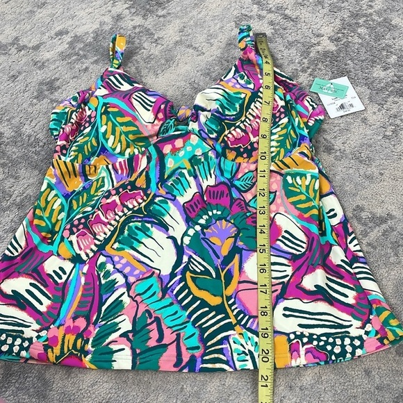 NWT Sunsets Lush Garden Maeve Tankini Colorful Floral Underwire Sz 36D 38C - Picture 10 of 13